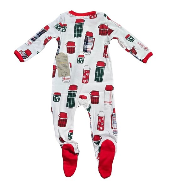 NWT | Honest Baby Organic Cotton Thermal Print Footed Sleeper Zipper Hand Cover - Picture 2 of 4